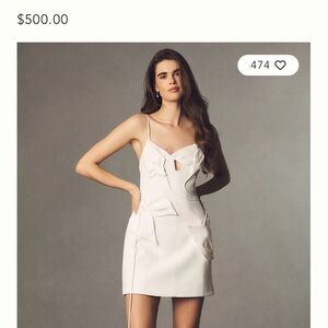 Acler White Mini Dress with 3D Bow Details